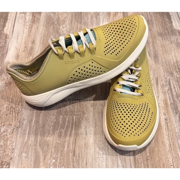 CROCS Yellow and White Women's Sneakers - Picture 1 of 6